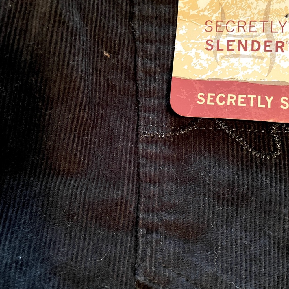 Brand New Corduroy Black Boot Cut Pants. Size 18. Inseam: 33